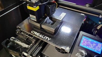 Now that the board is in hand and cut to size, it's time to start designing and printing up some feet for the board.