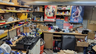 As I worked, the boxes of parts and pieces just kept piling up. This is a nice, long workbench... but is totally covered with stuff for this project and I've just about run out of room. Maybe it's time for spring cleaning?