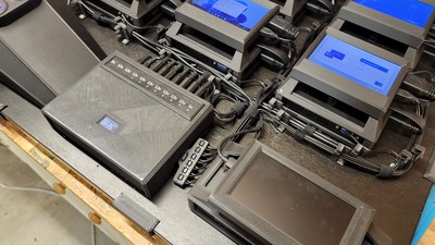 This is a better shot of the power feed going to the screens. The screens are all fed from a single power feed from relayinator. This is to make it easy to power the screens off/on through software.